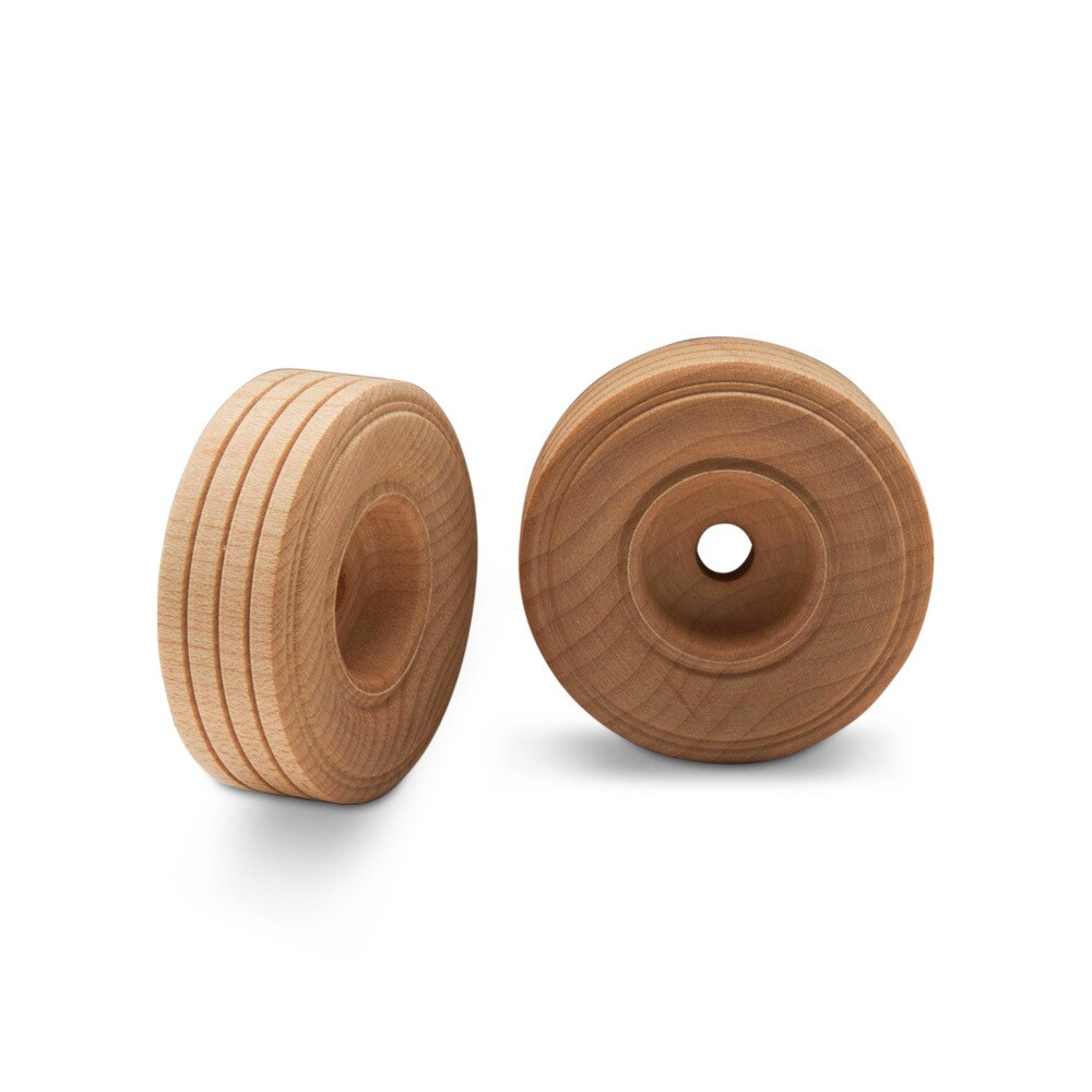 Treaded Wooden Wheels for Crafts, Multiple Sizes | Woodpeckers