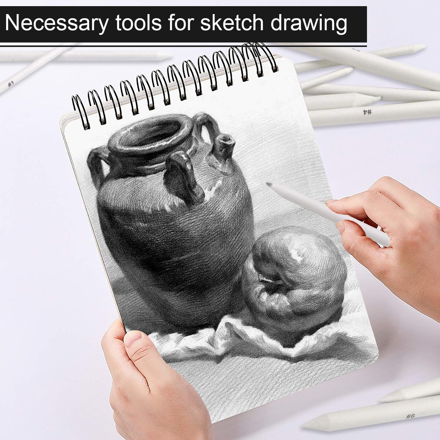 84 Pieces Blending Stumps and Tortillions, Paper Art Blenders, Art Pencils, Drawing Pencils for Student Artist Charcoal Sketch Drawing Tools, Sketch Supplies