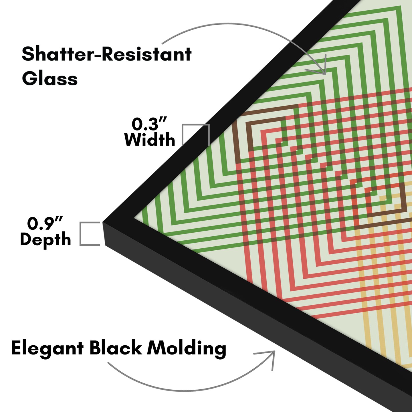 Americanflat 12.5 x 12.5 Album Cover Frame - Set of 2 - Vinyl Record Frame for Wall Display - Protect Your Favorite Album Covers - Plexiglass Cover - Hanging Hardware - Black