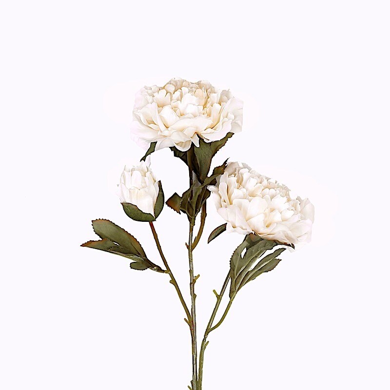 2 Pcs Stem Silk Peony Artificial Flowers