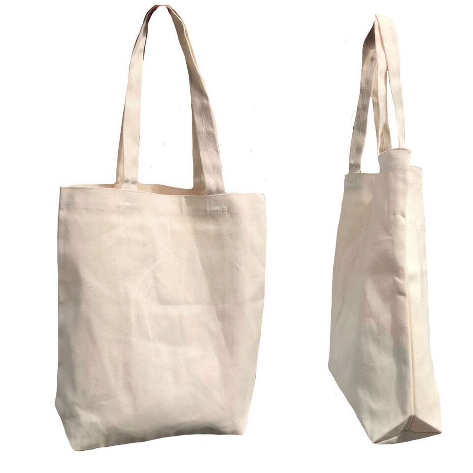 1 Dozen Gusset Natural Cotton Reusable Shopping Tote Bag Michaels