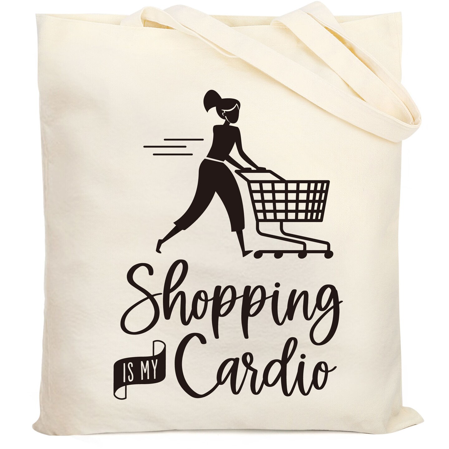 Canvas Tote Bag Grocery Bag Multi-Purpose Reusable For School Shopping Beach Bag