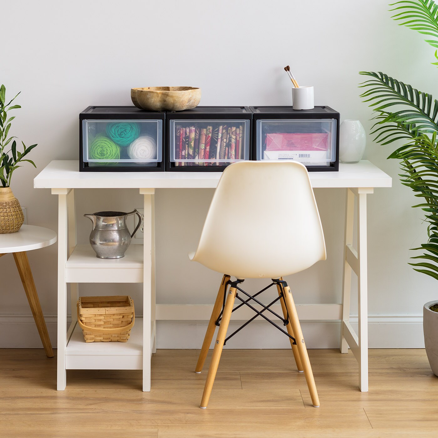 IRIS USA Stackable Modular Plastic Storage Drawers