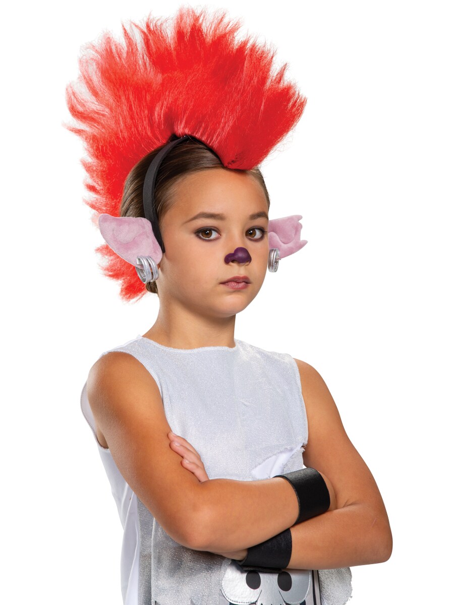 Trolls World Tour Barb Deluxe Headband With Wig And Ears Costume Accessory