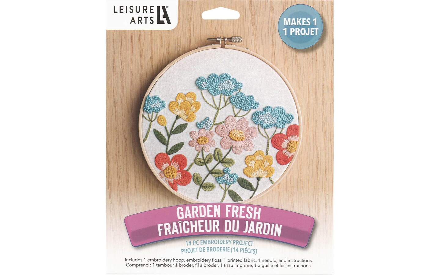 Leisure Arts Embroidery Kit 6 Garden Fresh V2 - embroidery kit for  beginners - embroidery kit for adults - cross stitch kits - cross stitch  kits for beginners - embroidery patterns