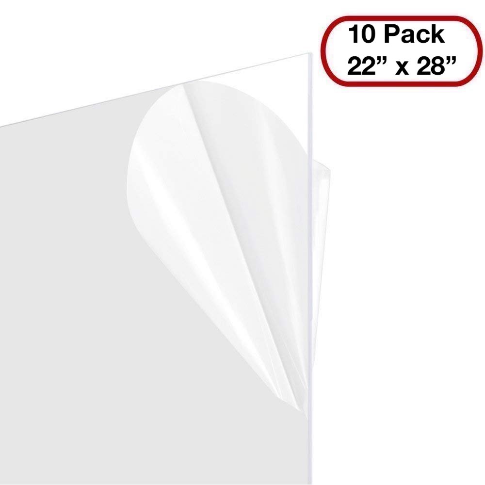 Clear Plexiglass Styrene Sheets (10-pack)
