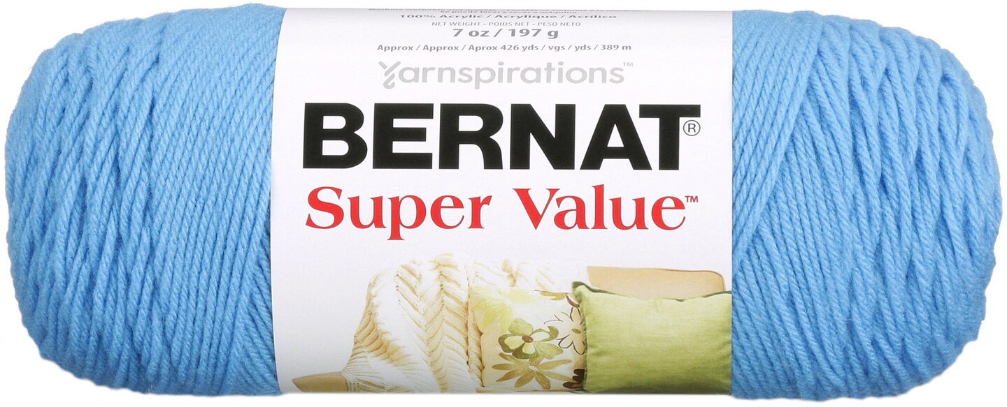 Bernat Super Value Yarn, Hot Blue
