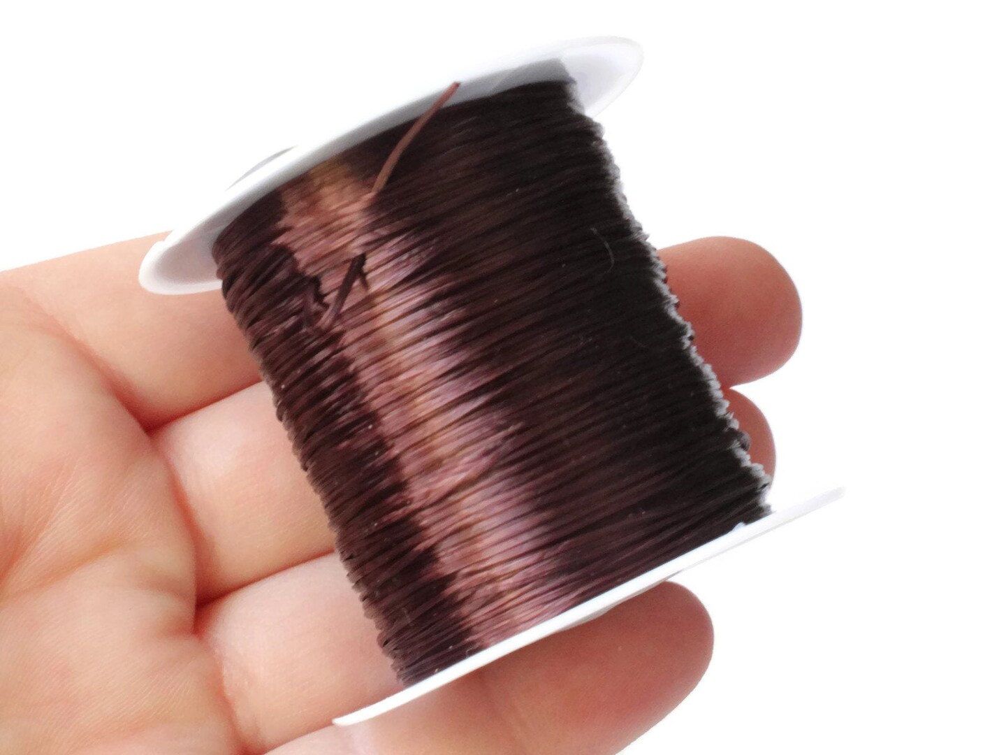 3 Rolls Thread Brown Elastic Cord 0.8mm Brown Elastic Thread 10 Meters per roll