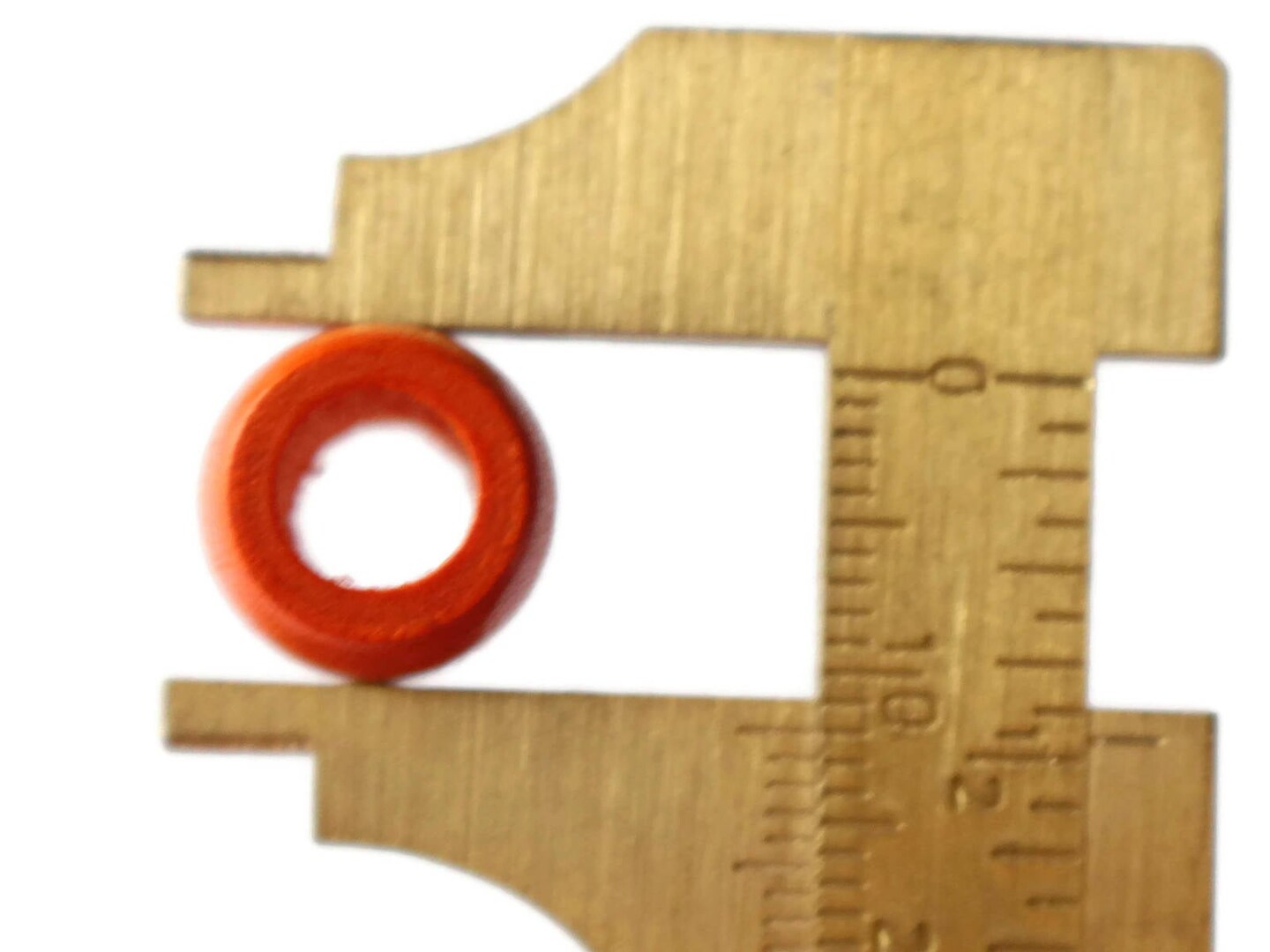 16 12mm Orange Wood Barrel Beads Vintage Wooden Macrame Tube Beads Large Hole Loose Beads