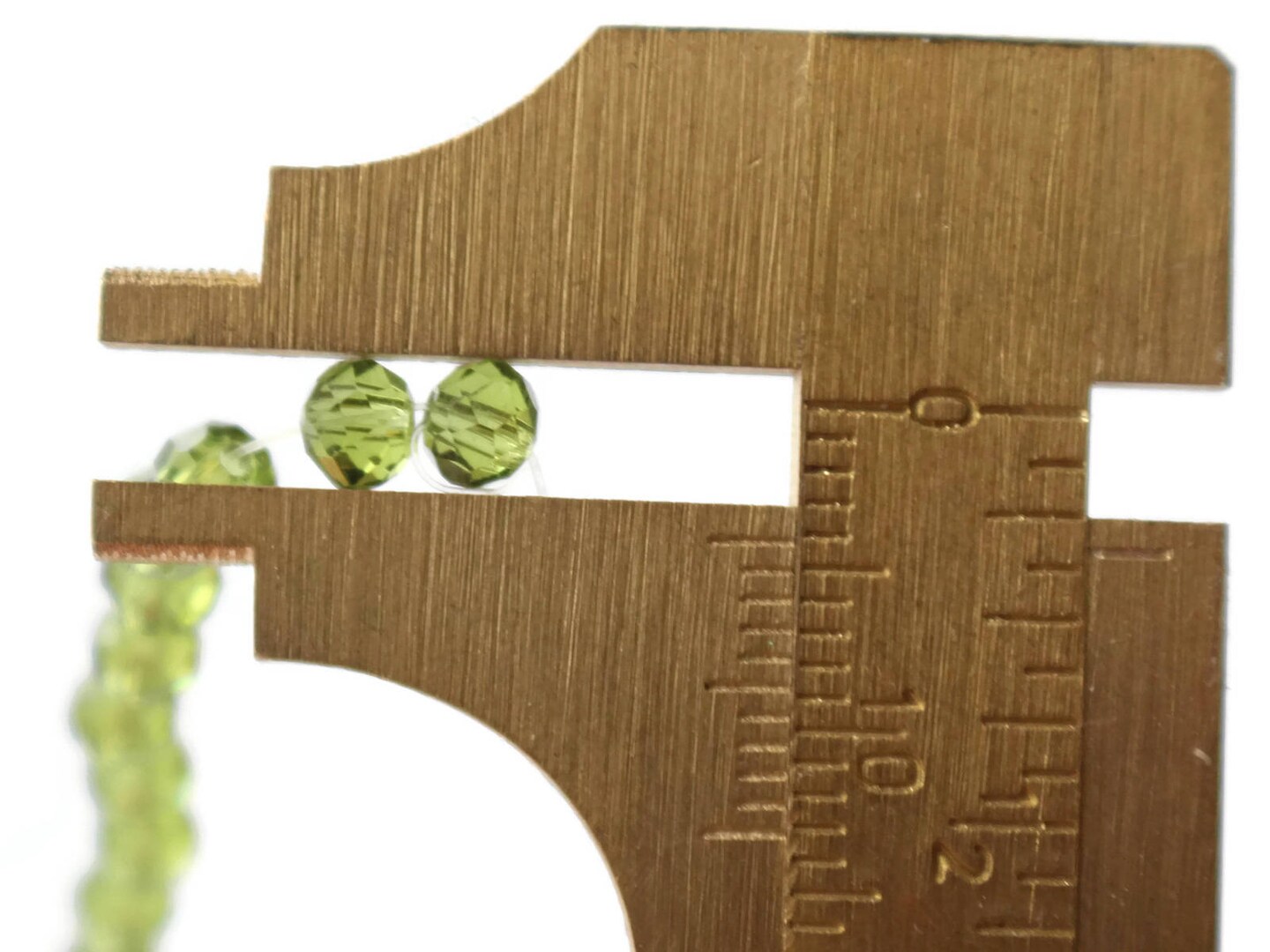 135 3mm x 4mm Green Crystal Faceted Rondelle Beads Full Strand