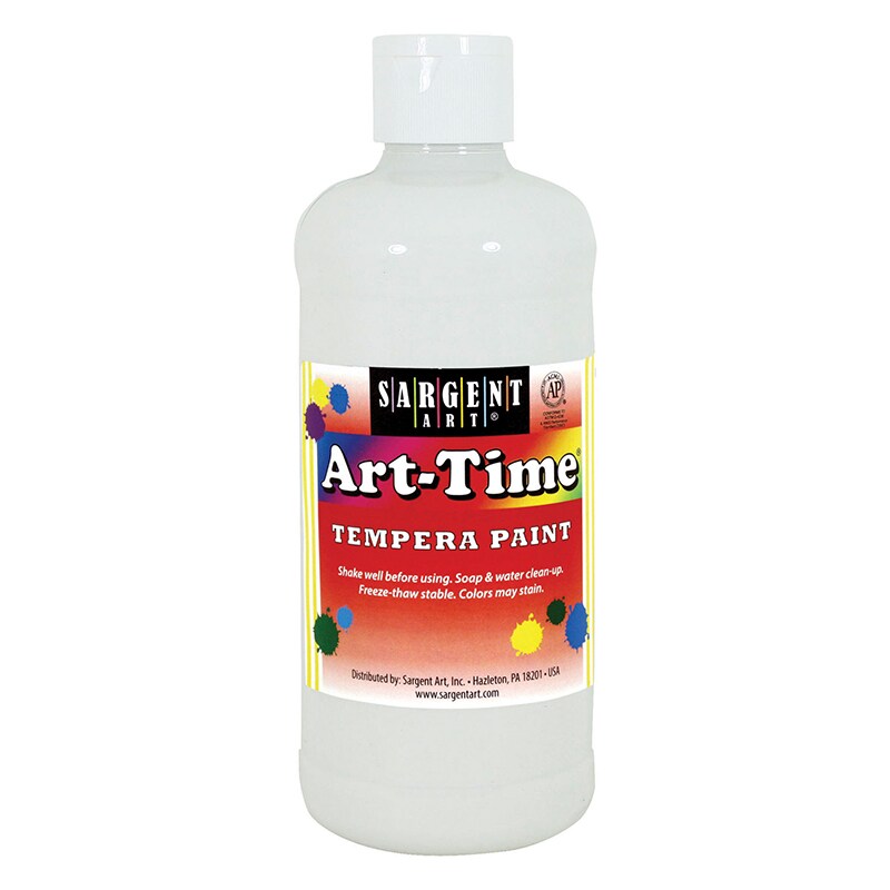 Art-Time&#xAE; Tempera Paint, White, 16 Oz.