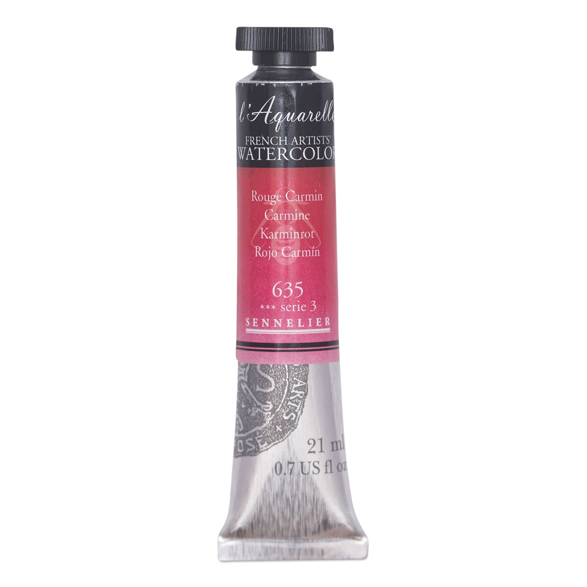 Sennelier French Artists&#x27; Watercolor - Carmine, 21 ml, Tube