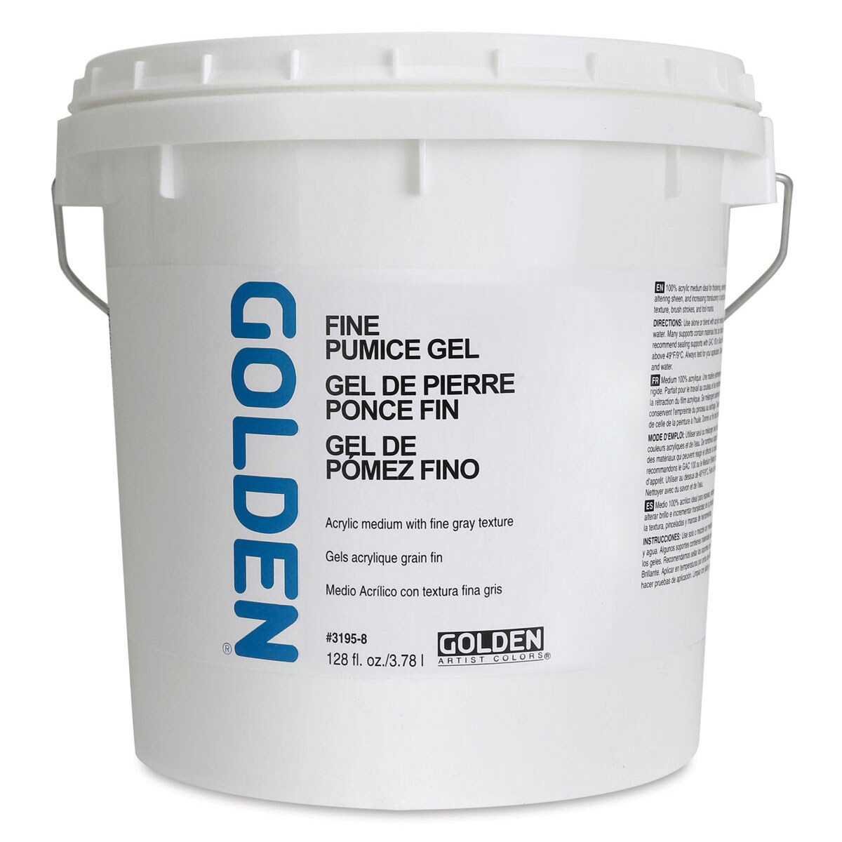 Golden Pumice Gel Medium - Fine, 128 oz tub