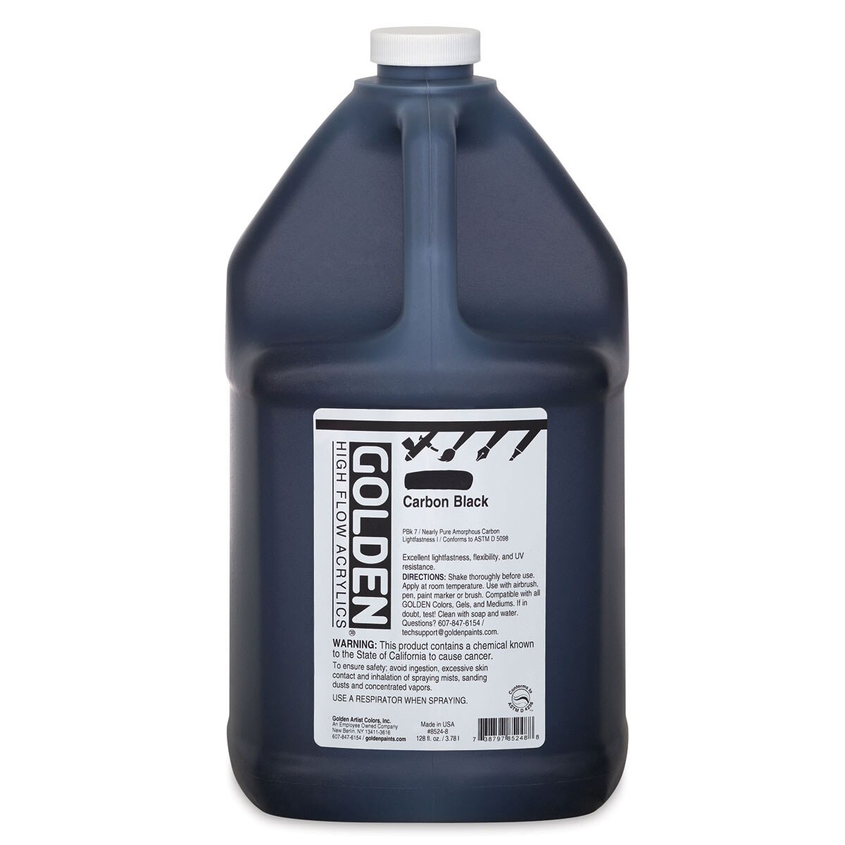 Golden High Flow Acrylics Carbon Black, 128 oz bottle Michaels