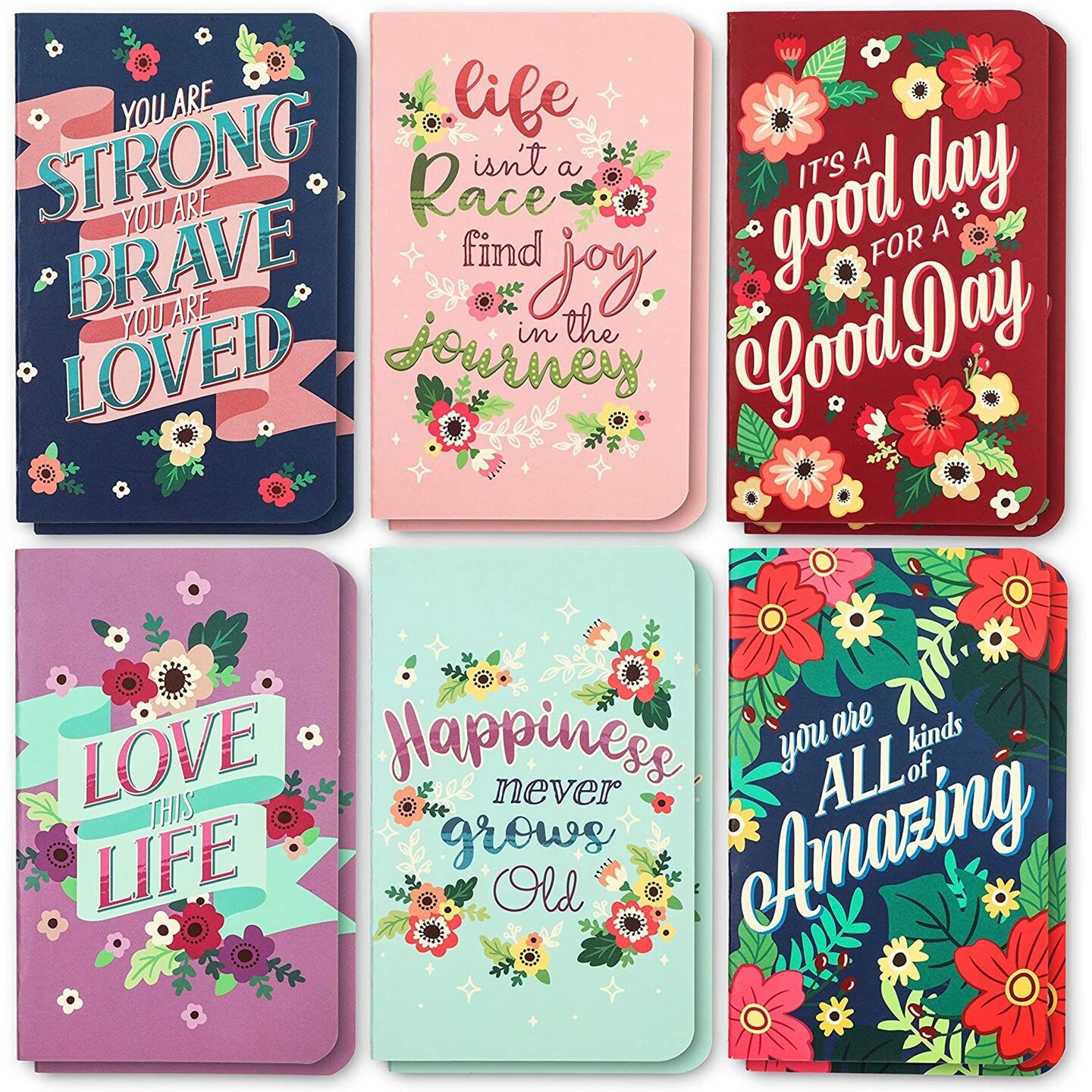 12-Pack of Inspirational Notebooks for Women, Writing, Motivation