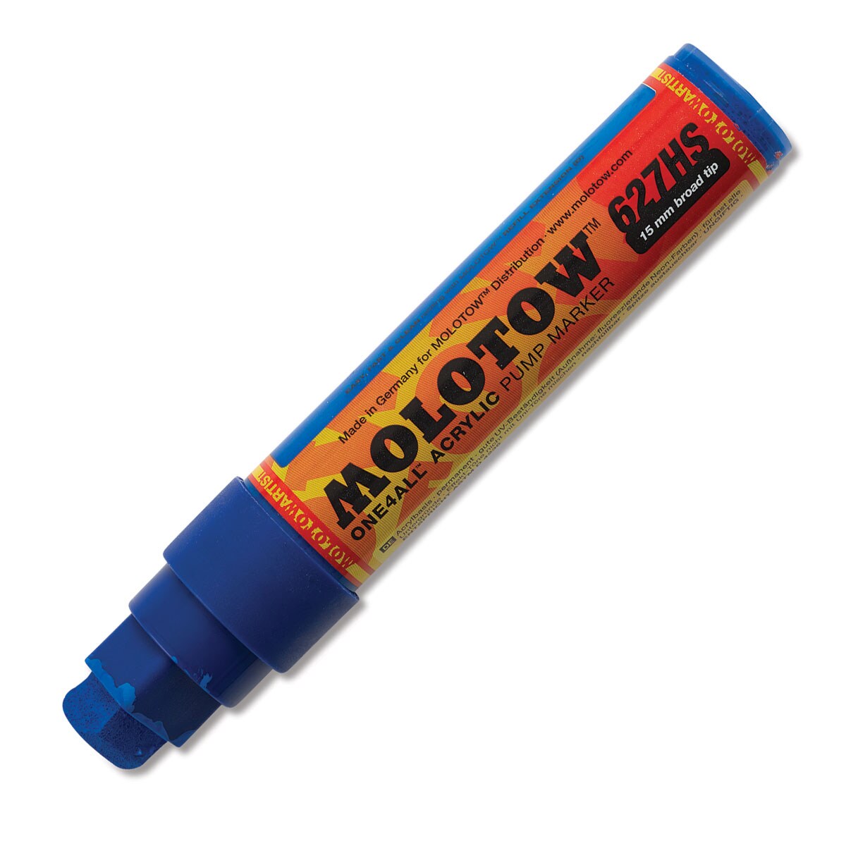 Molotow One4All Acrylic Marker - 15 mm Tip, True Blue, Square Tip