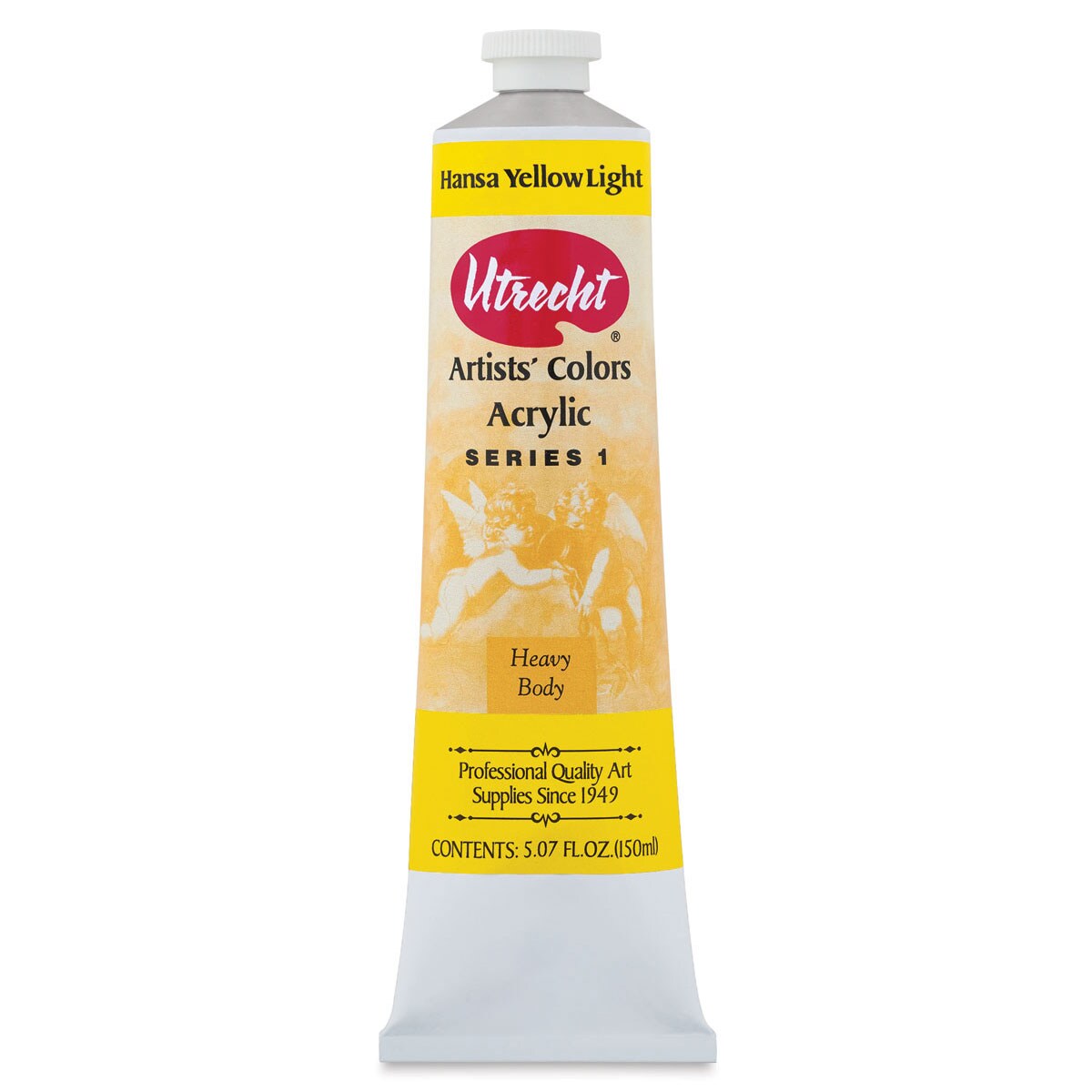 Utrecht Artists' Acrylic Paint - Hansa Yellow Light, 5 oz tube