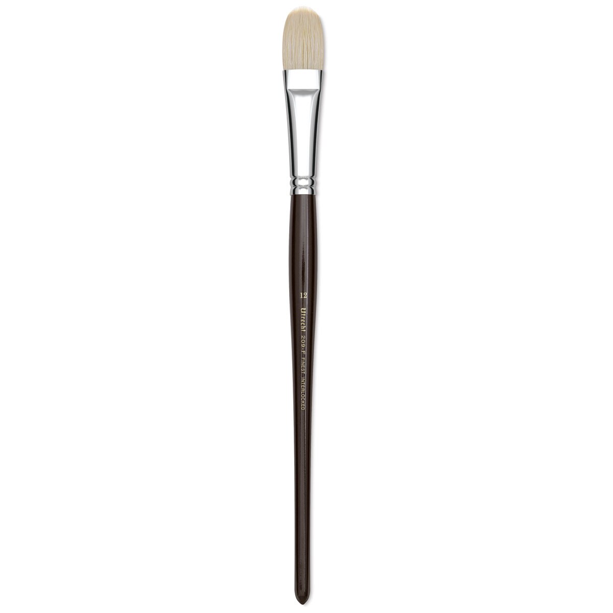 Utrecht Natural Chungking Pure Bristle Brush - Filbert, Size 12, Long Handle