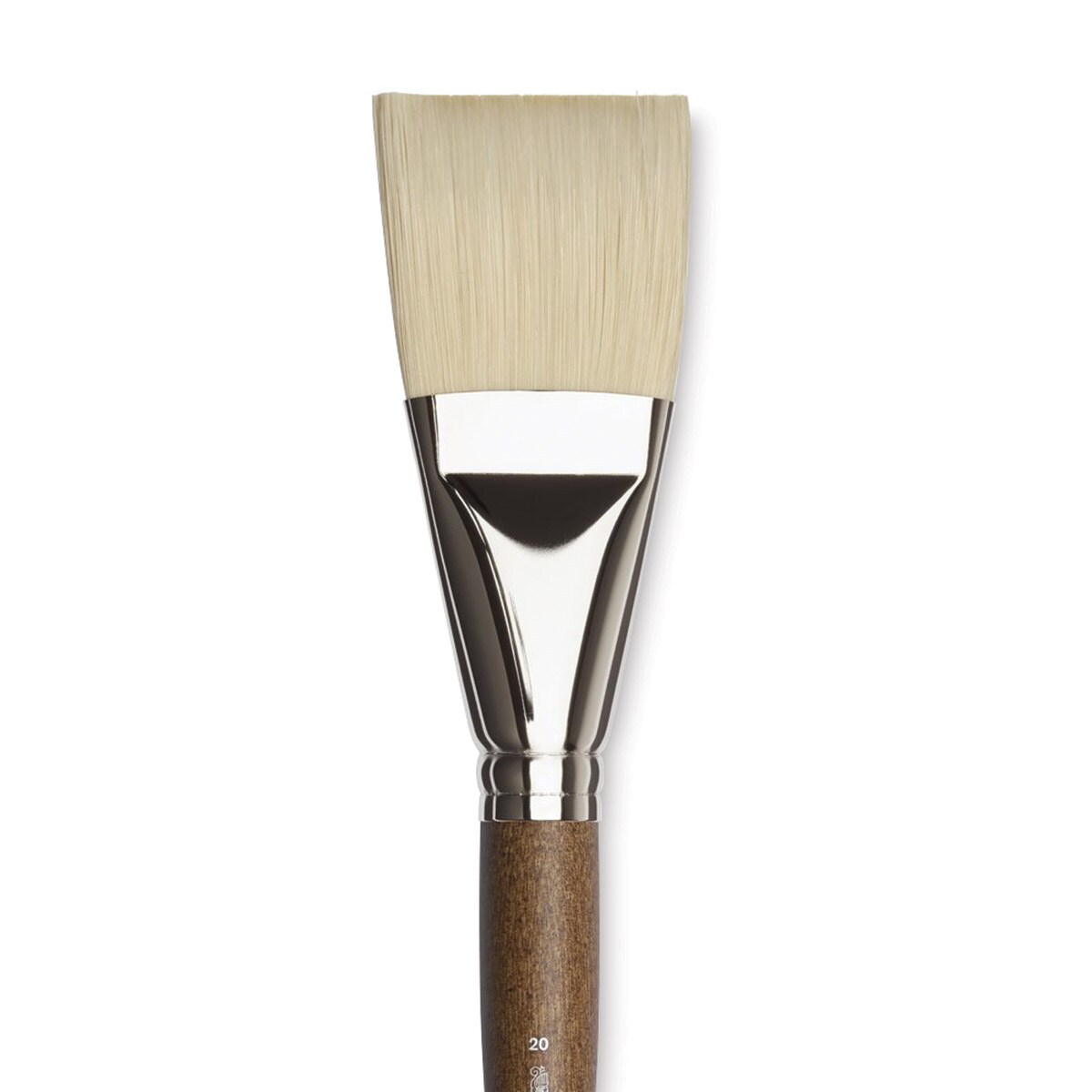 Winsor &#x26; Newton Artists&#x27; Oil Synthetic Hog Brush - Flat, Size 20, Long Handle