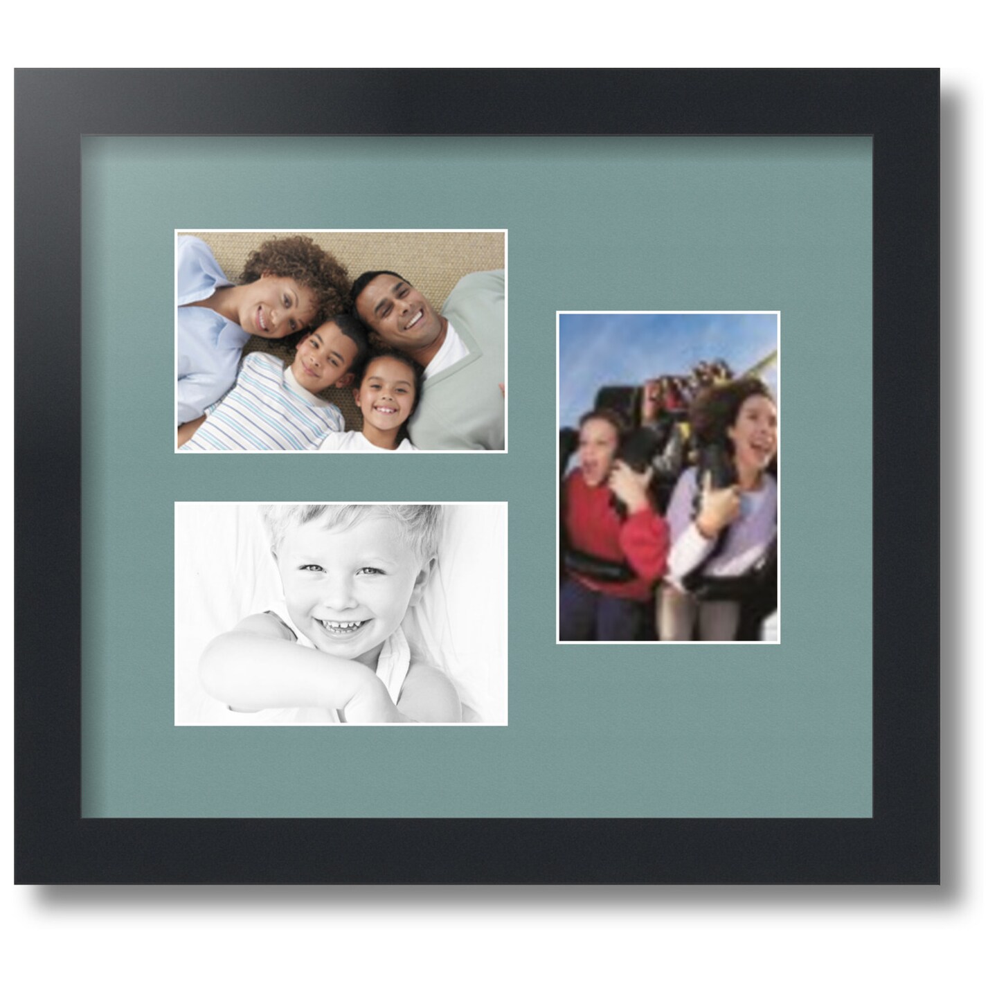 Mainstays 7-Opening 4 x 6 Wide Bevel Black Collage Picture Frame 