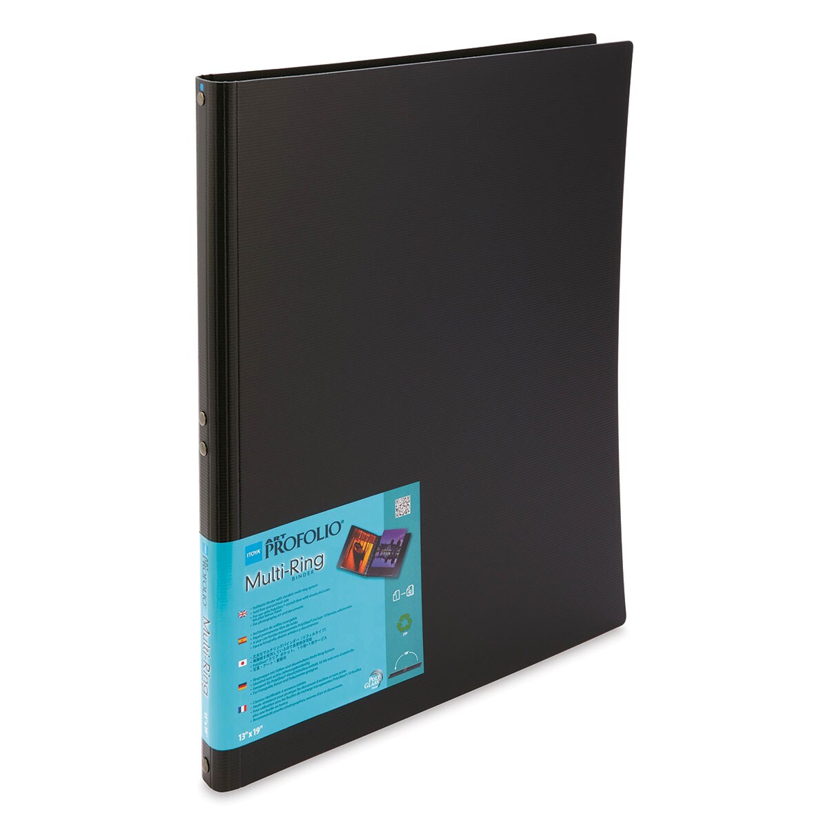 Itoya Art Profolio Multi-Ring Binder - 13&#x22; x 19&#x22;, Black, Portrait