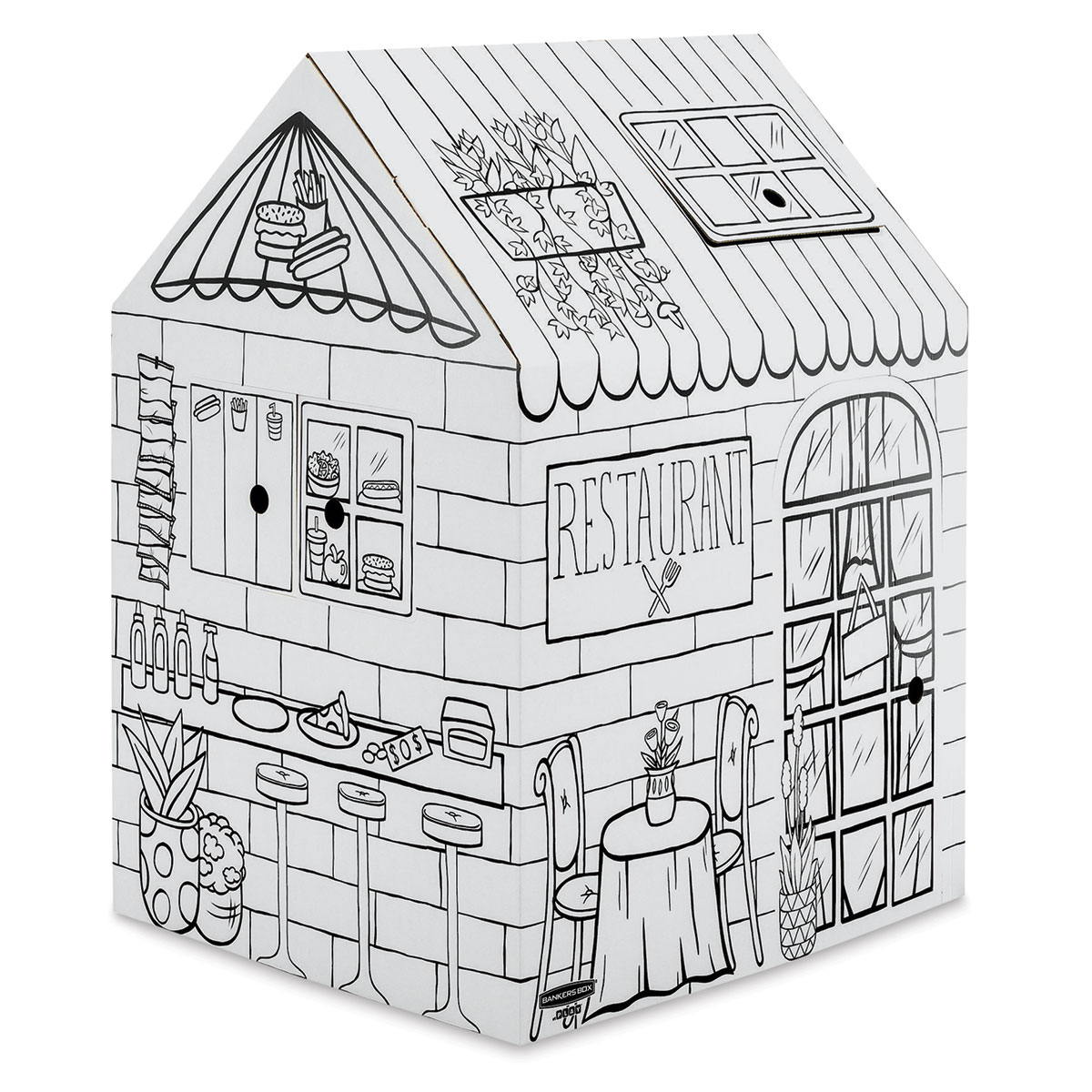 Bankers Box Cardboard Playhouse - Treats-N-Eats