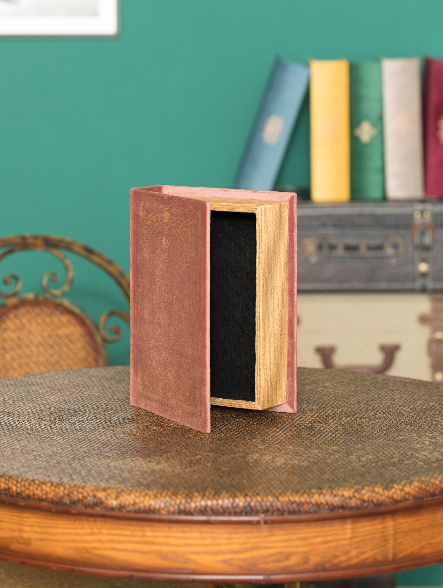 Decorative Vintage Book Shaped Trinket Storage Box