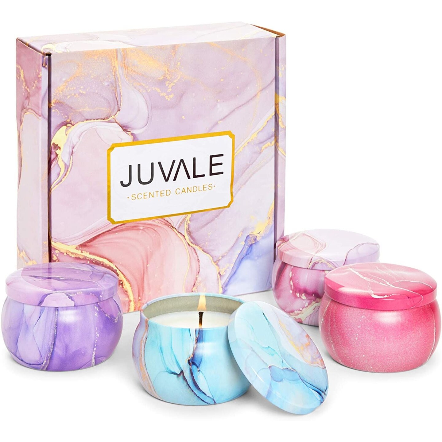 Scented Soy Wax Candles Gift Set for Women (4 Pack)