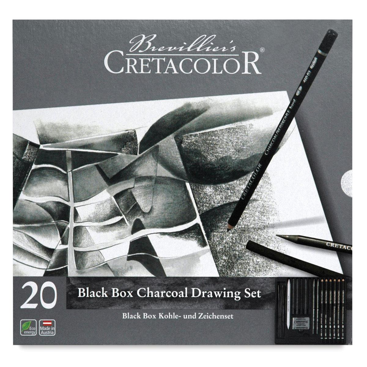 Cretacolor Black Box Charcoal Drawing Set - Complete Set