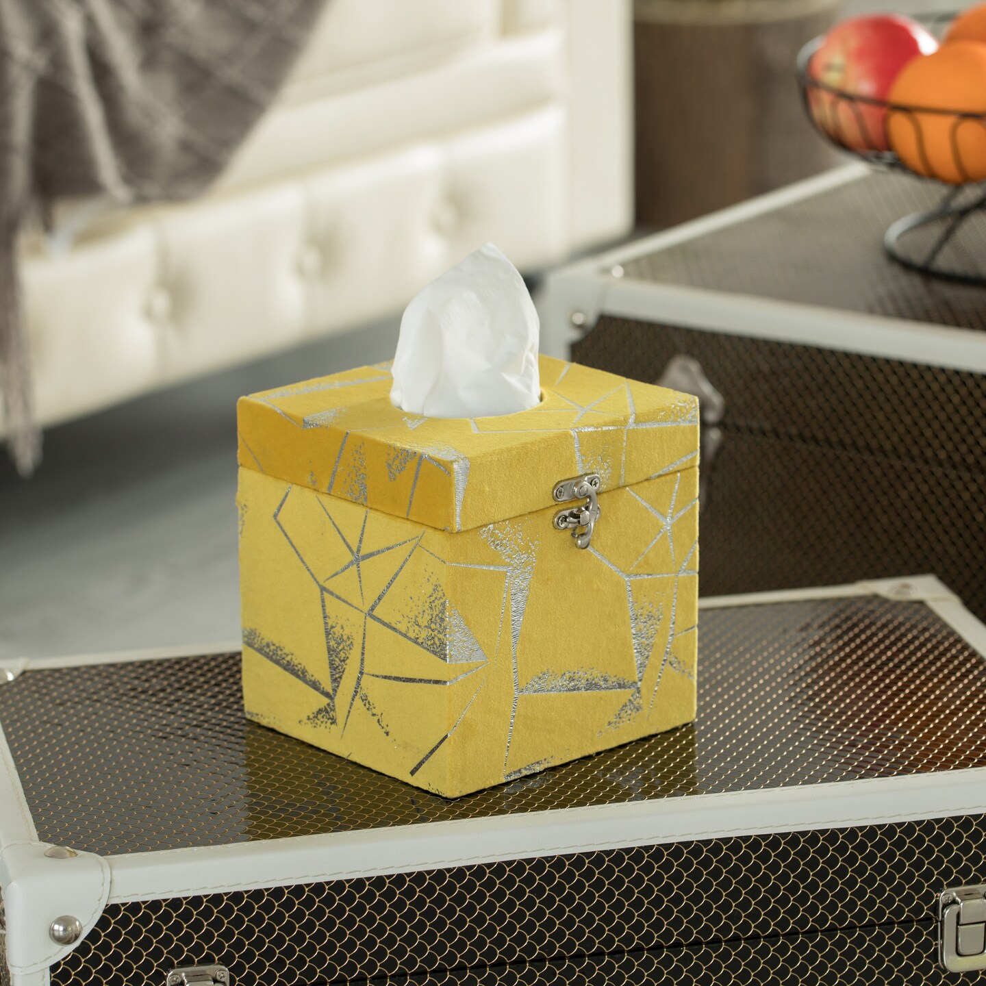 Velvet Modern Paper Facial Tissue Box Holder