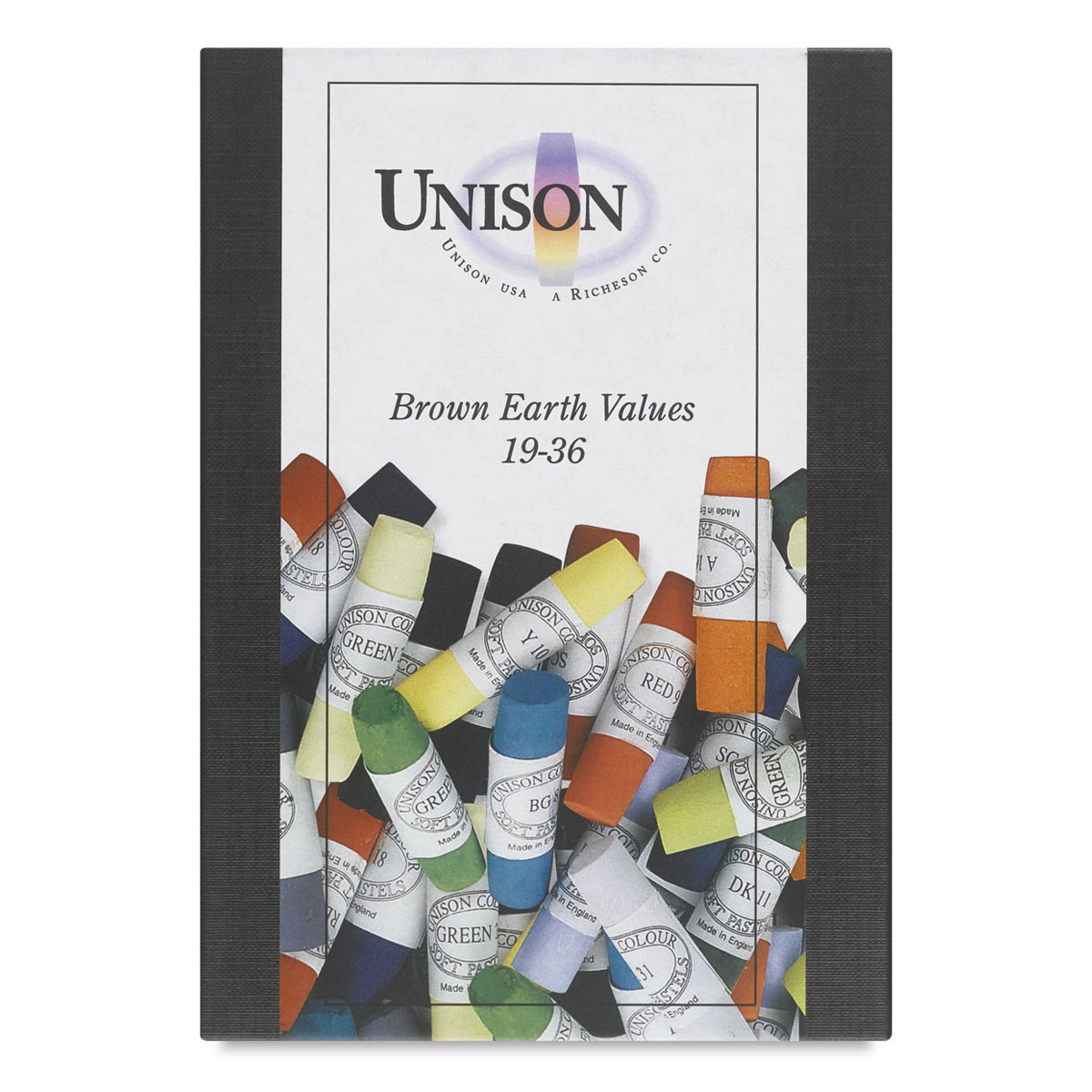 Unison Handmade Pastel Set - Brown Earth Colors 19-36, Set of 18, Full Stick