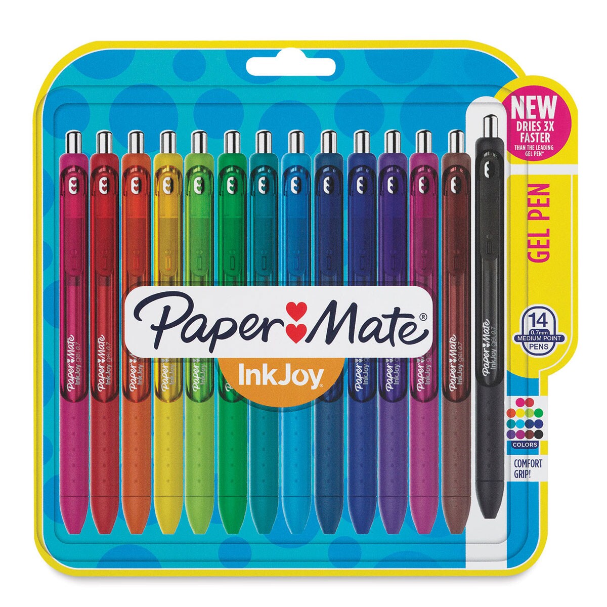 Paper Mate InkJoy Gel Pens – 0.7mm Medium Point – Black – 4 Pack