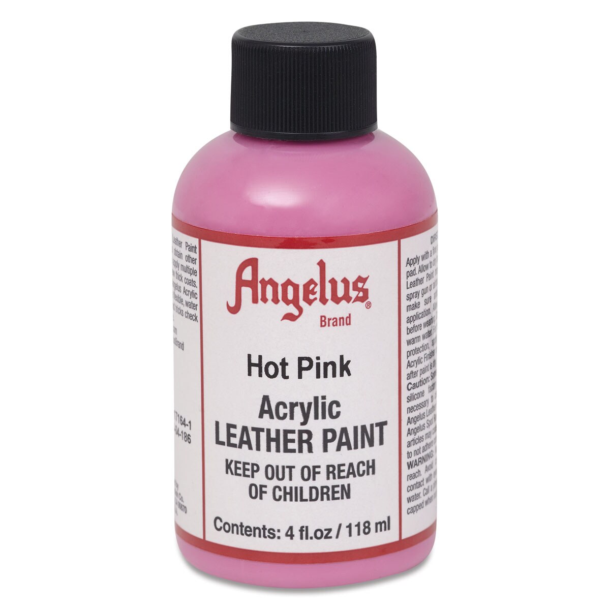 Angelus Acrylic Leather Paint - Hot Pink, 4 oz