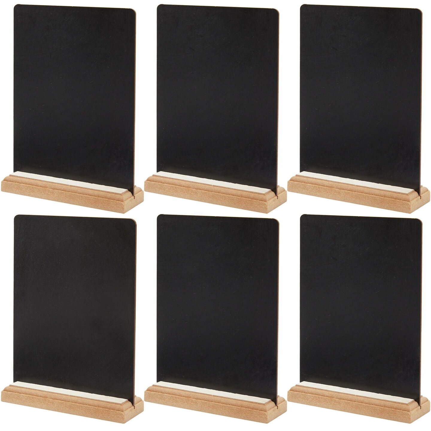 Mini Chalkboard Signs with Stand for Table Decorations, Food Signs, Message Boards, 6 x 8 In (6 Pack)
