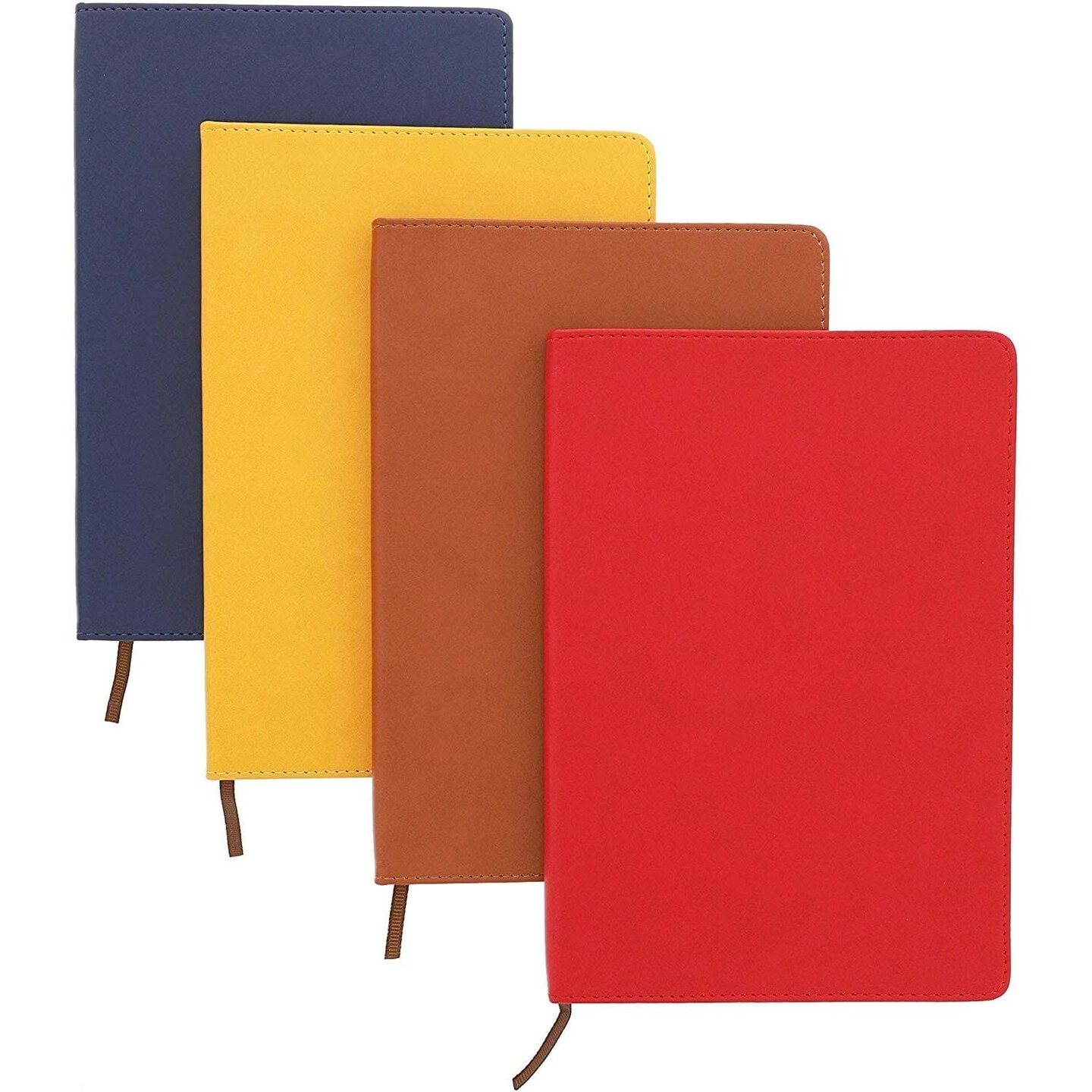 Leather A5 Notebook, Lined Journal (8.4 x 5.8 In, 4 Pack) [office_product]