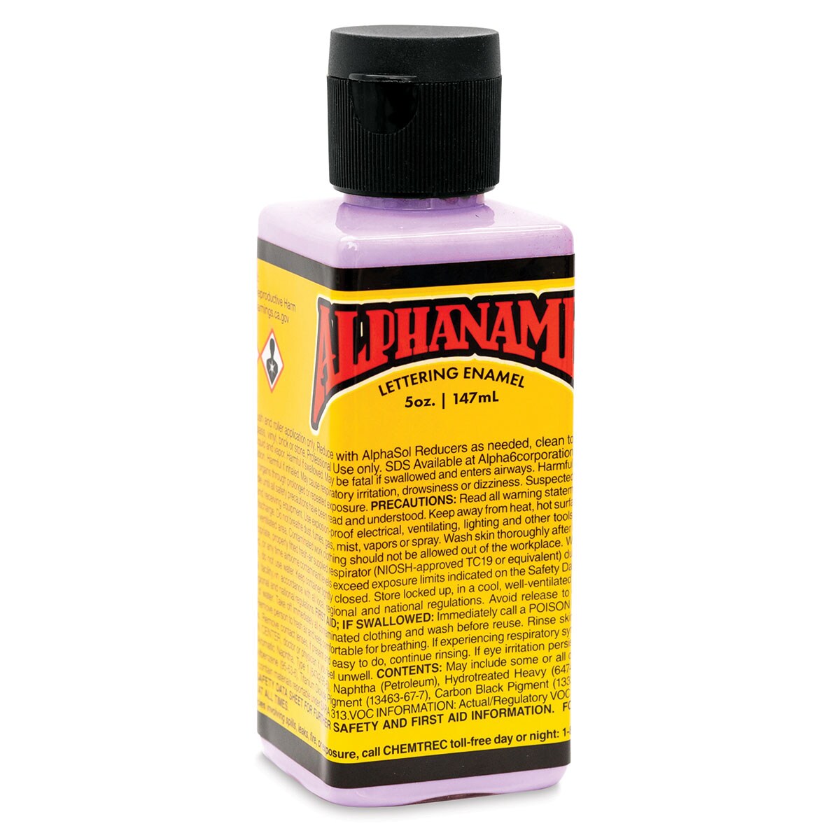 Alpha6 Alphanamel Lettering Enamel - Hot Pink, 236.6 ml, Bottle