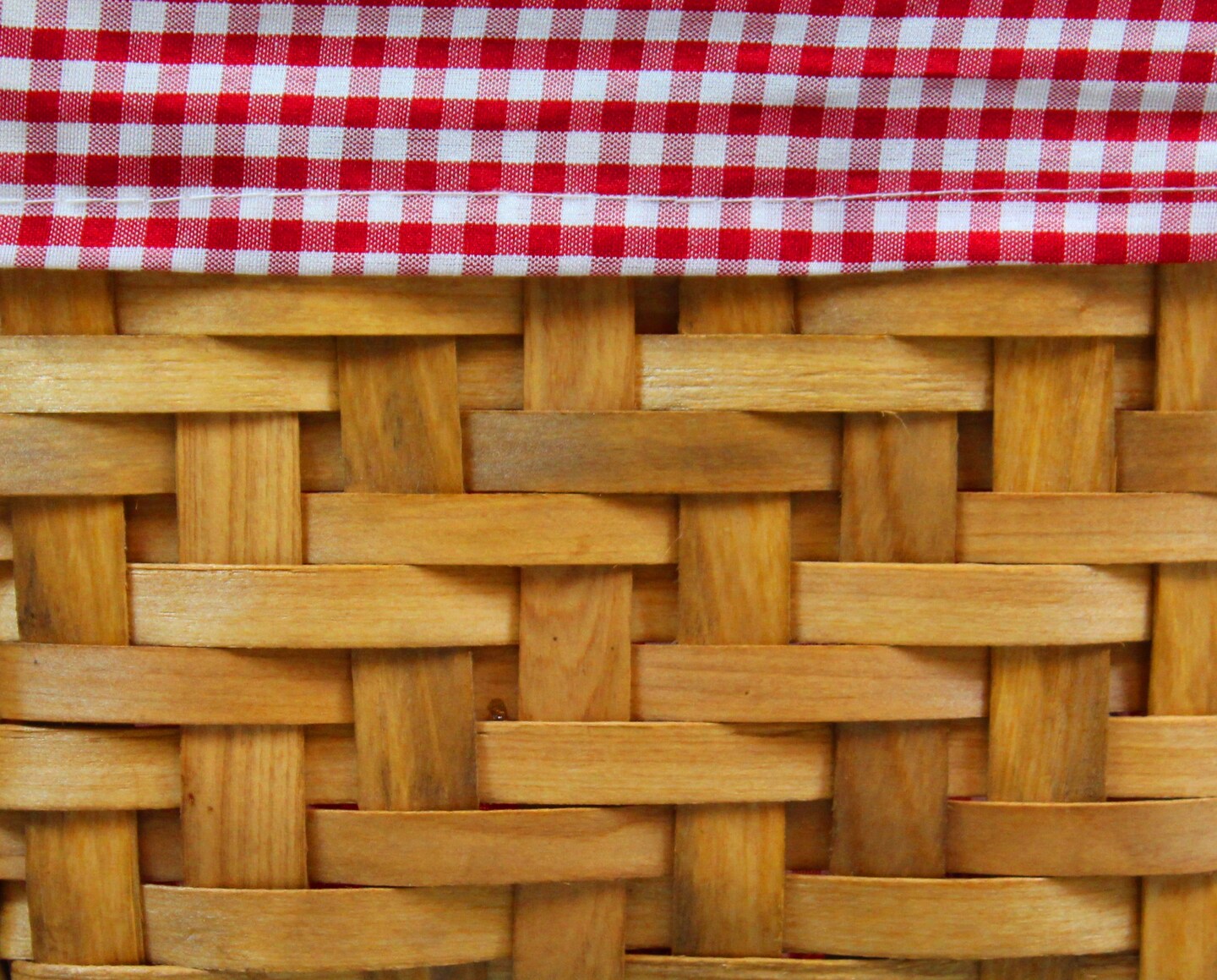 Vintiquewise Rectangular Basket Lined with Gingham Lining, Small (36)