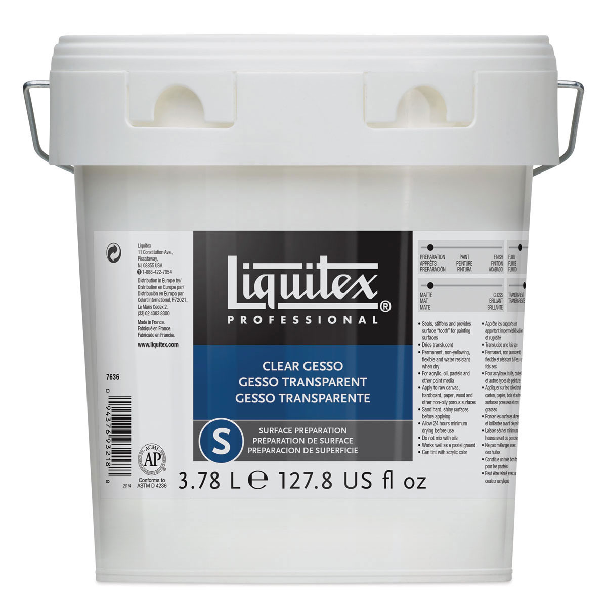 Liquitex Acrylic Gesso - Clear, Gallon