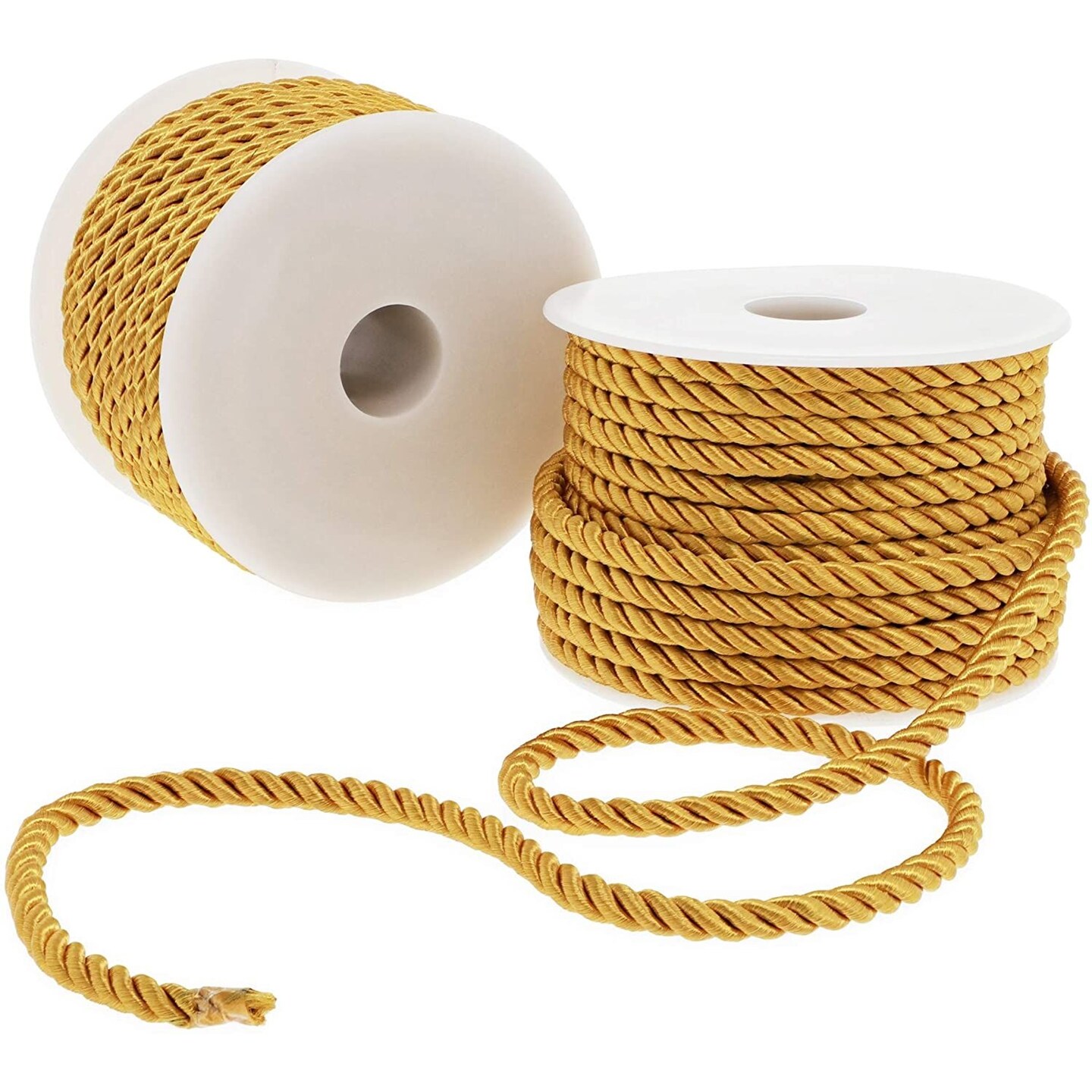 Twisted Gold Cord for Crafts, Sewing, Upholstery (36 Yards, 2