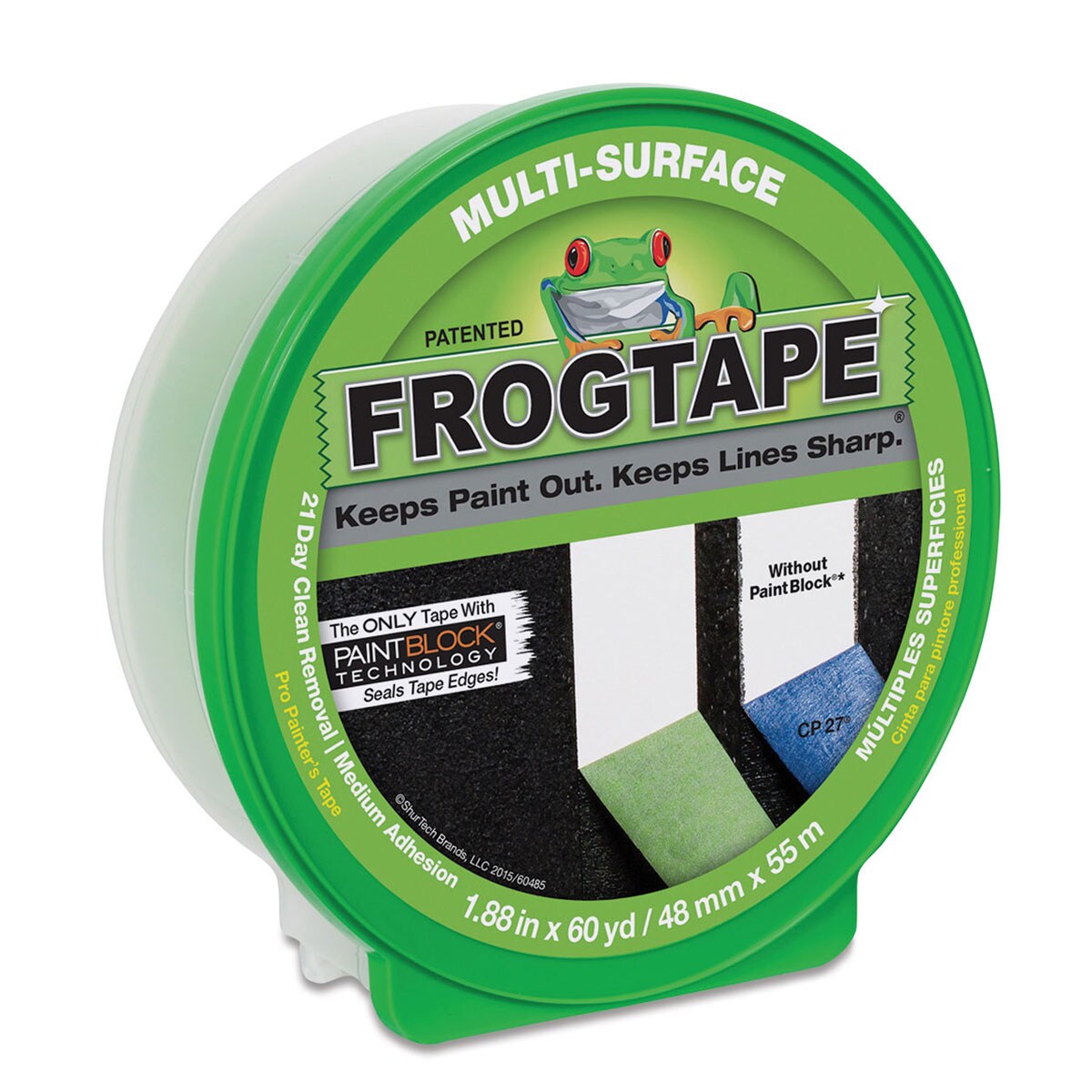 Shurtech FrogTape Masking and Painting Tape - 1.88&#x22; x 60 yds, Multi-Surface