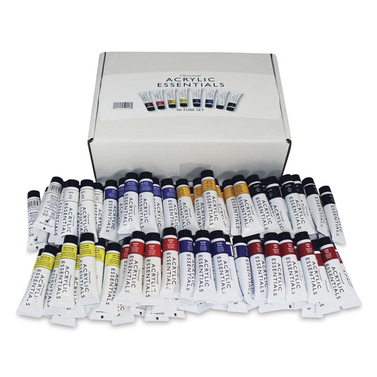 Chromacryl Acrylic Essentials - Classroom Pack, Set of 96, 20 ml tubes