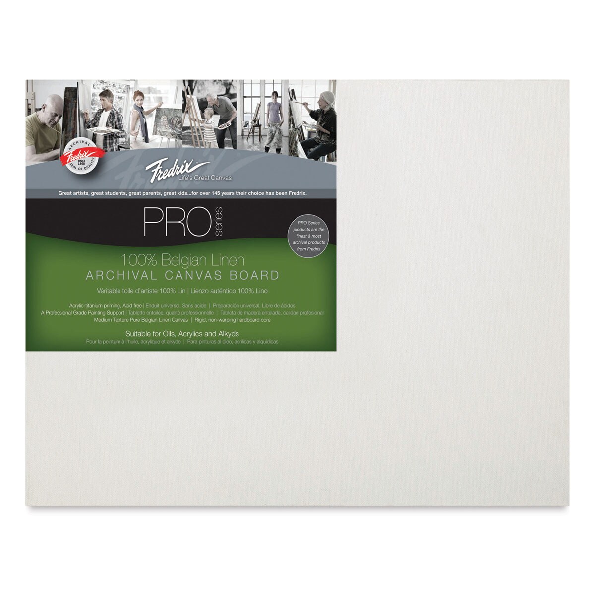 Fredrix Pro Series Belgian Linen Board - 11&#x22; x 14&#x22;