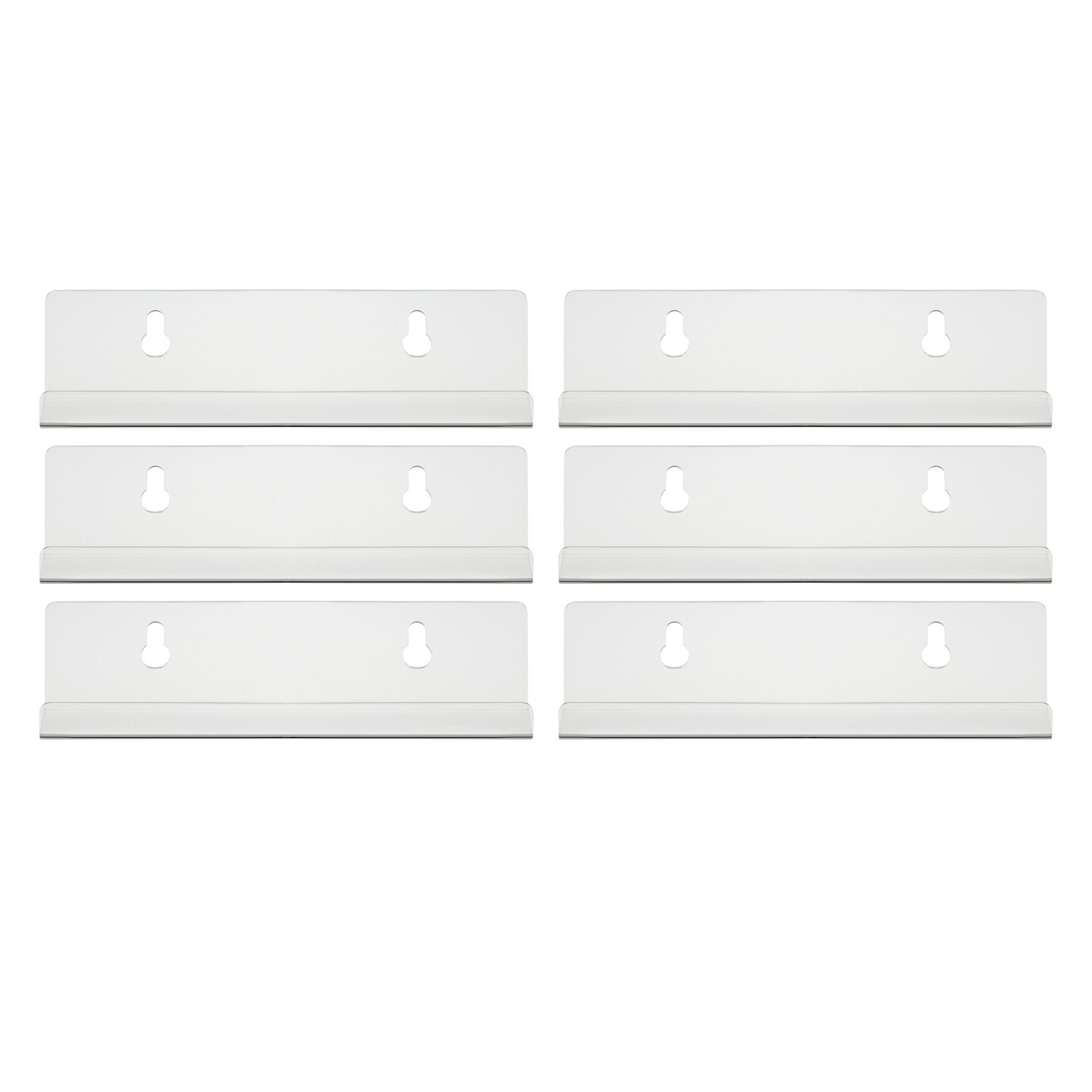 6 Pack Acrylic Vinyl Record Display, Record Holder Wall Mount Shelves (7 Inches)