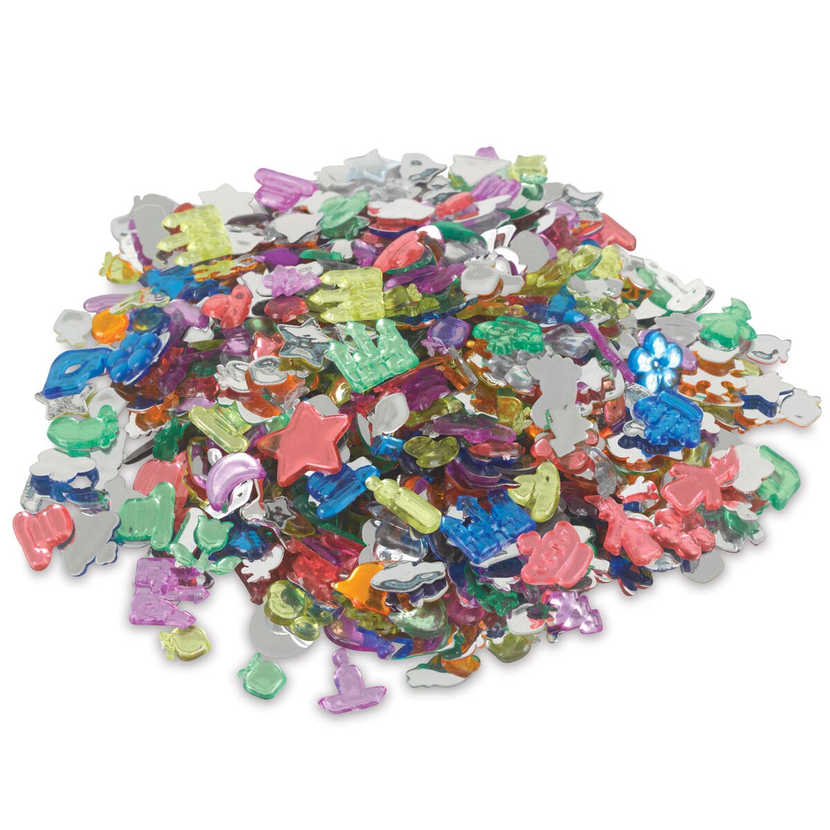 Creativity Street Fun Gems - Assorted Shapes, Colors, and Sizes, 1/2 lb