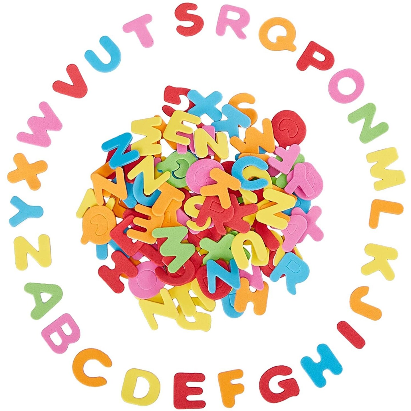 1300 Pieces Small Foam Letters Stickers for Crafts, 50 Sets of