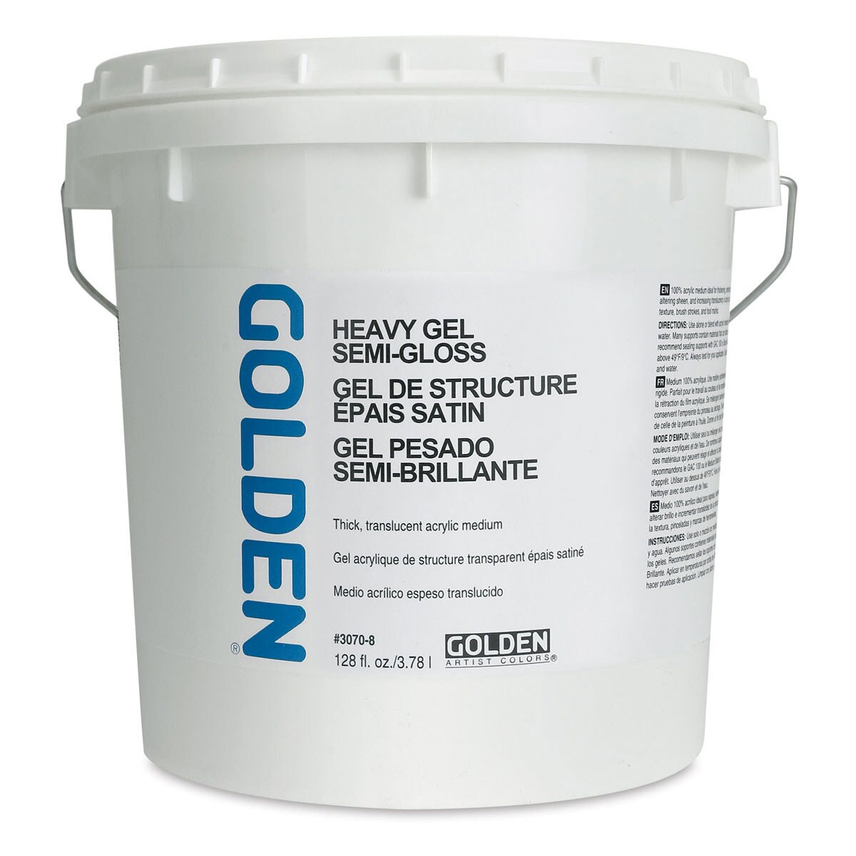 Golden Heavy Acrylic Gel Medium - Semi-Gloss, 128 oz tub