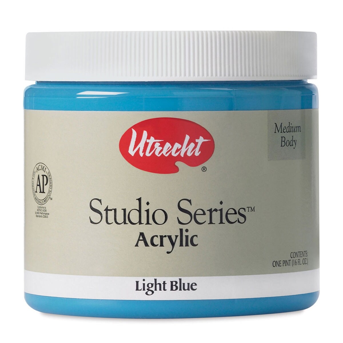 Utrecht Studio Series Acrylic Paint - Light Blue, Pint - Colors