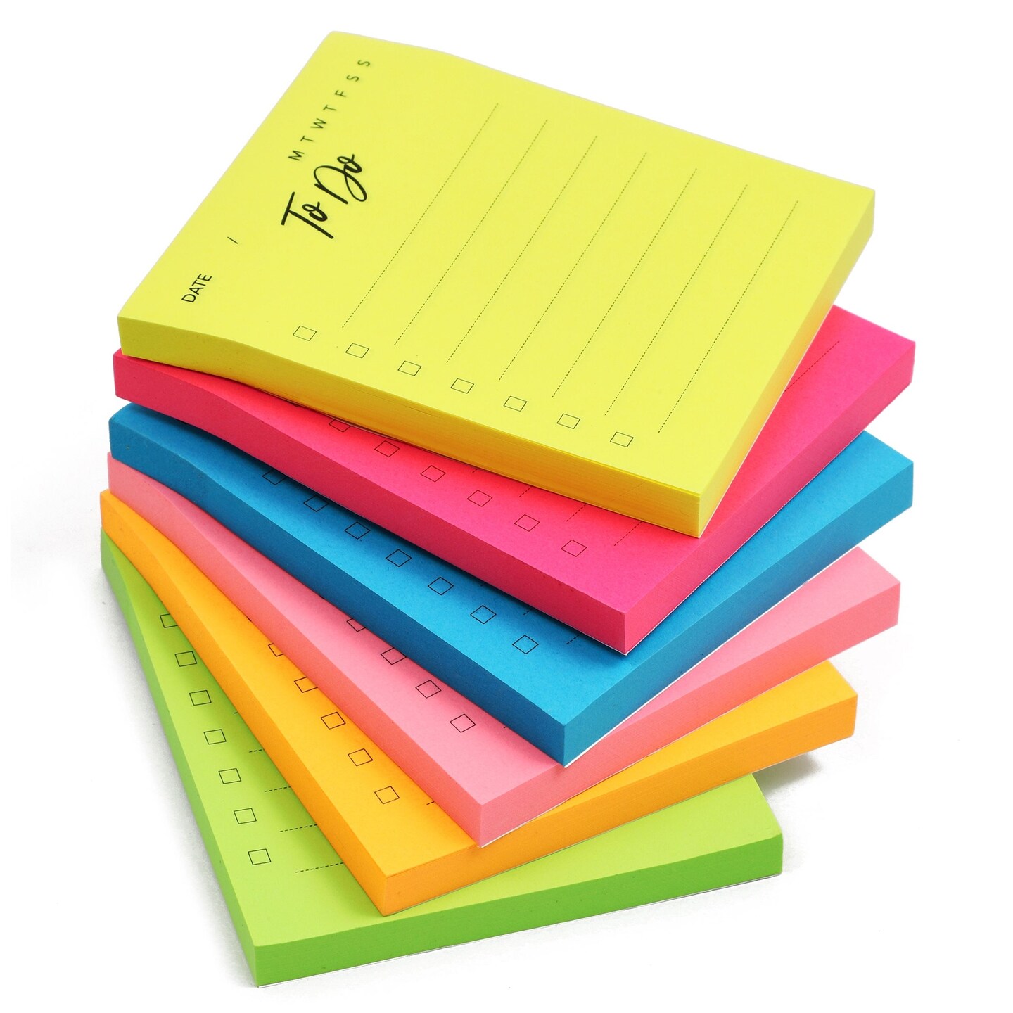 Mini Neon Sticky Notes, 2x2, 4 Pack