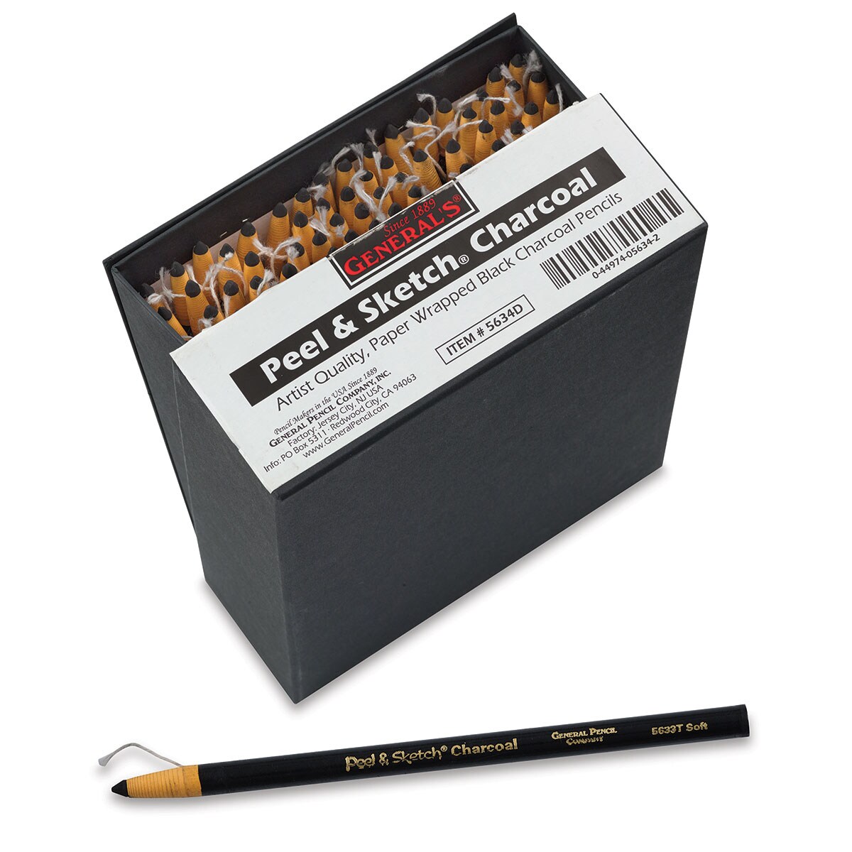 General&#x27;s Peel and Sketch Charcoal - Class Pack of 72