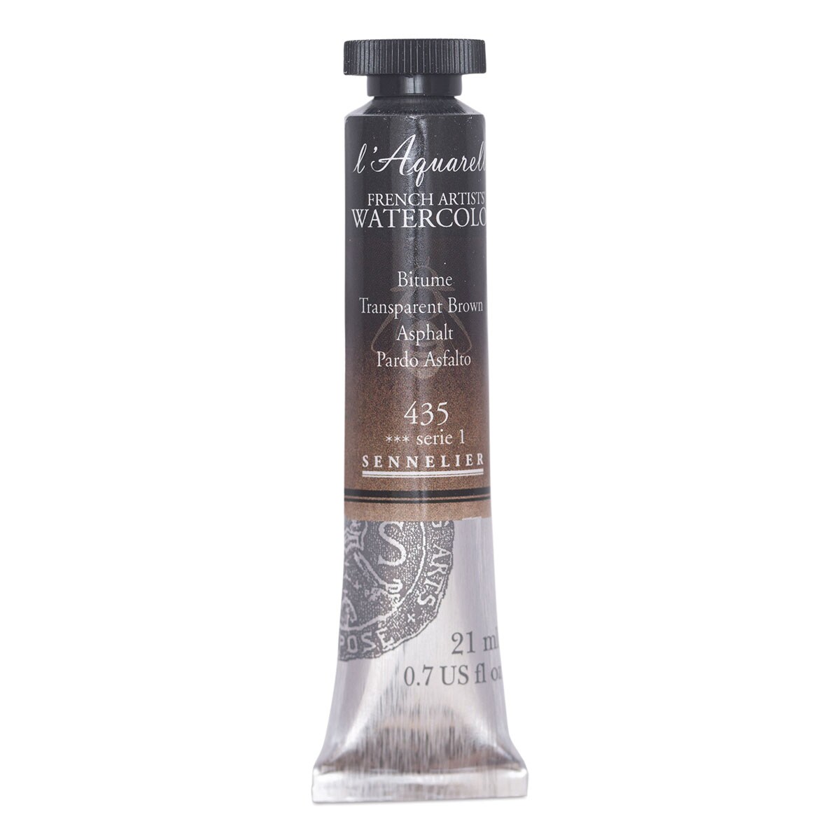 Sennelier French Artists' Watercolor - Transparent Brown, 21 ml Tube